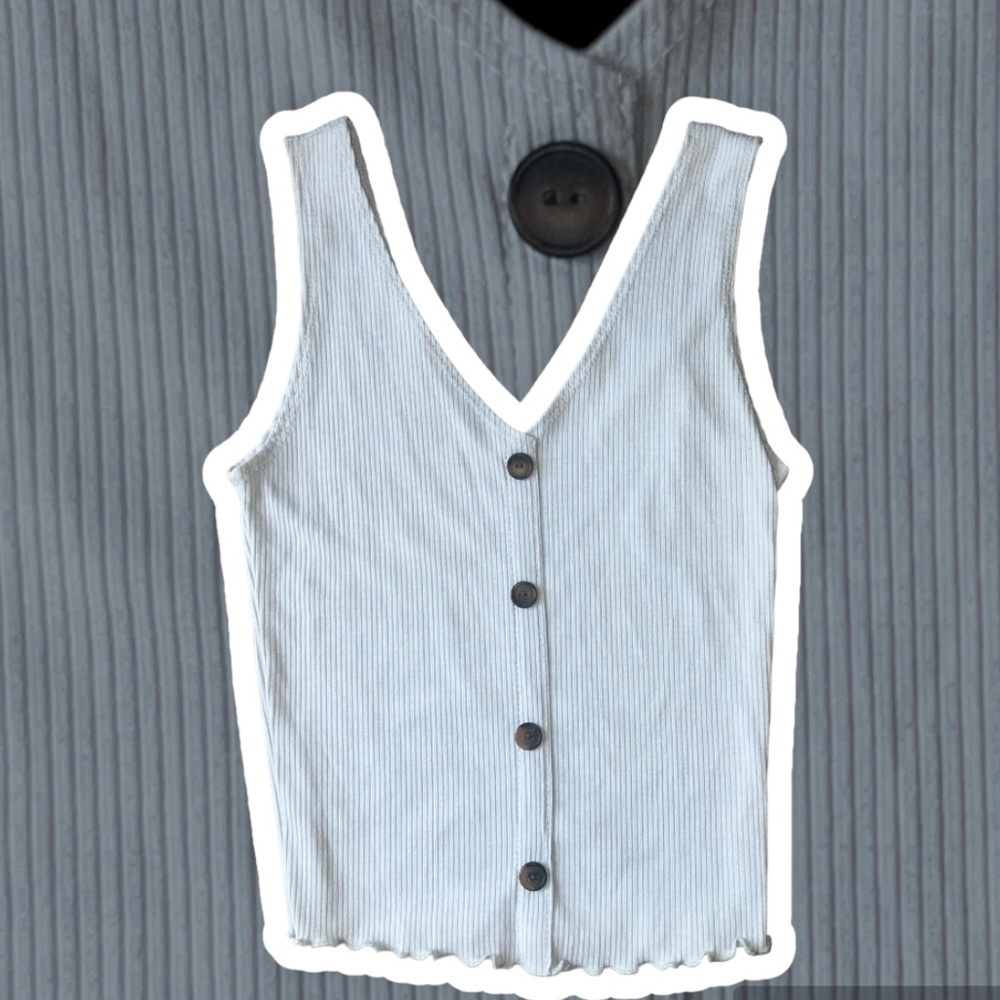 button down tank top